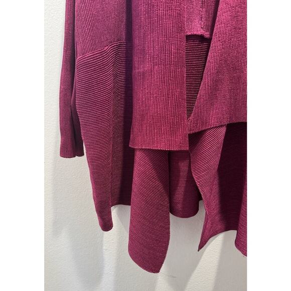 Catherine’s Size 3X 26 28 Textured Purple Pink Wrap Top Lightweight Cardigan - Picture 7 of 9